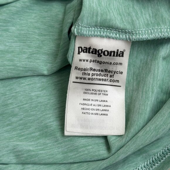 Patagonia Capilene Cool Daily Green "Run" Graphic T-Shirt S 50+ UPF Performance - Picture 4 of 10